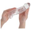 Addicted Toys - péniszköpeny heregyűrűvel - 27 cm (áttetsző)