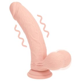   RealRock - dupla sűrűségű élethű vibrátor (testszínű) - 15 cm