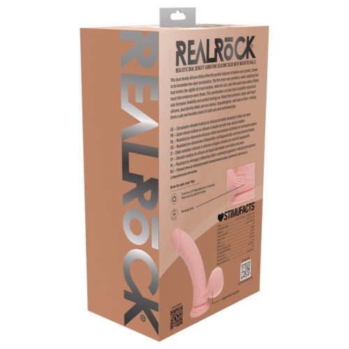 RealRock - dupla sűrűségű élethű vibrátor (testszínű) - 18 cm
