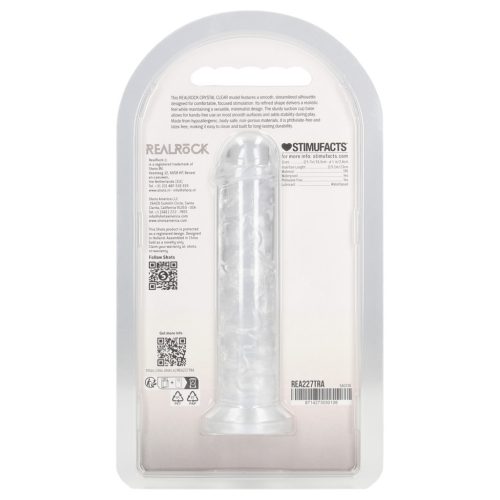 RealRock - élethű dildó tapadókoronggal (átlátszó) - 12,7 cm