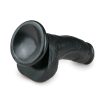 Easytoys - tapadókorongos, herés dildó (15cm) - fekete