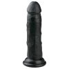Easytoys - tapadókorongos élethű dildó (15,5cm) - fekete