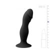 Easytoys - makkos, tapadókorongos dildó (fekete)