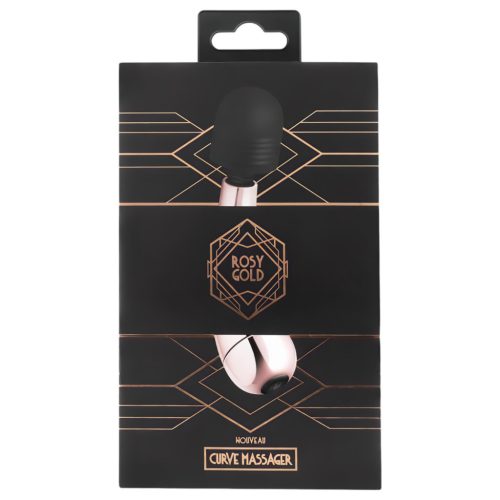 Rosy Gold Wand Mini Curve - masszírozó vibrátor (rosegold)