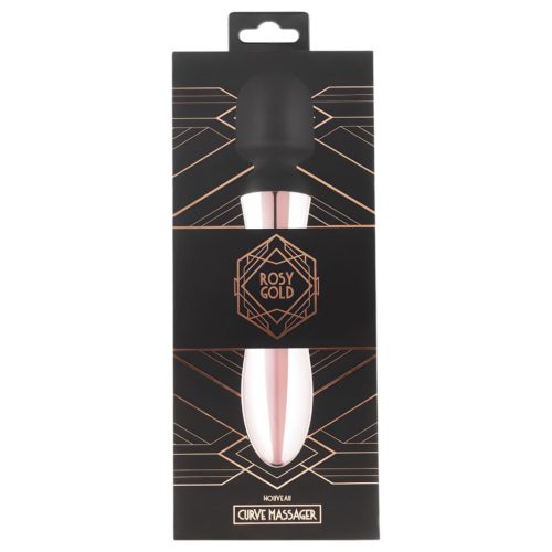 Rosy Gold Wand Curve - akkus, masszírozó vibrátor (rosegold)