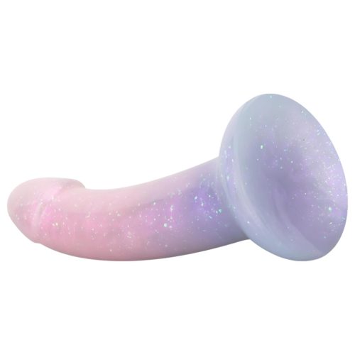 EasyToys Mermaid - csillámos dildó - 15cm (pink)