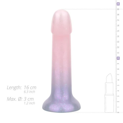 EasyToys Mermaid - csillámos dildó - 15cm (pink)