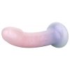 EasyToys Mermaid - csillámos dildó - 19cm (pink)