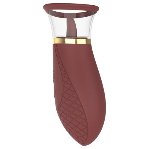 Dreamtoys Roxy - szívó-nyaló vibrátor (bordó)