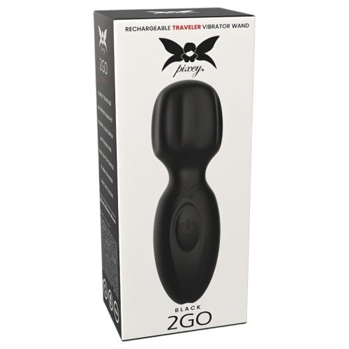 Pixey 2GO - akkus mini masszírozó vibrátor (fekete)