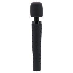   Wand vibrátor Pixey Deluxe Black Velvet M – 4 fokozat, fekete