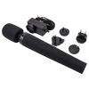 Wand vibrátor Pixey Deluxe Black Velvet M – 4 fokozat, fekete